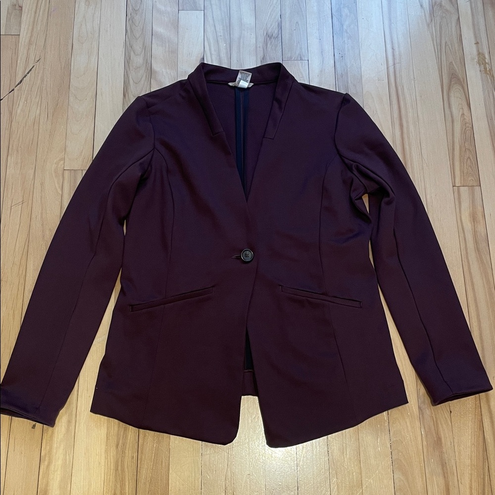 Duluth Trading Co Maroon Blazer Suit Jacket